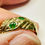 Thumbnail: Emerald and Pearl ring 9ct gold Size O1/2