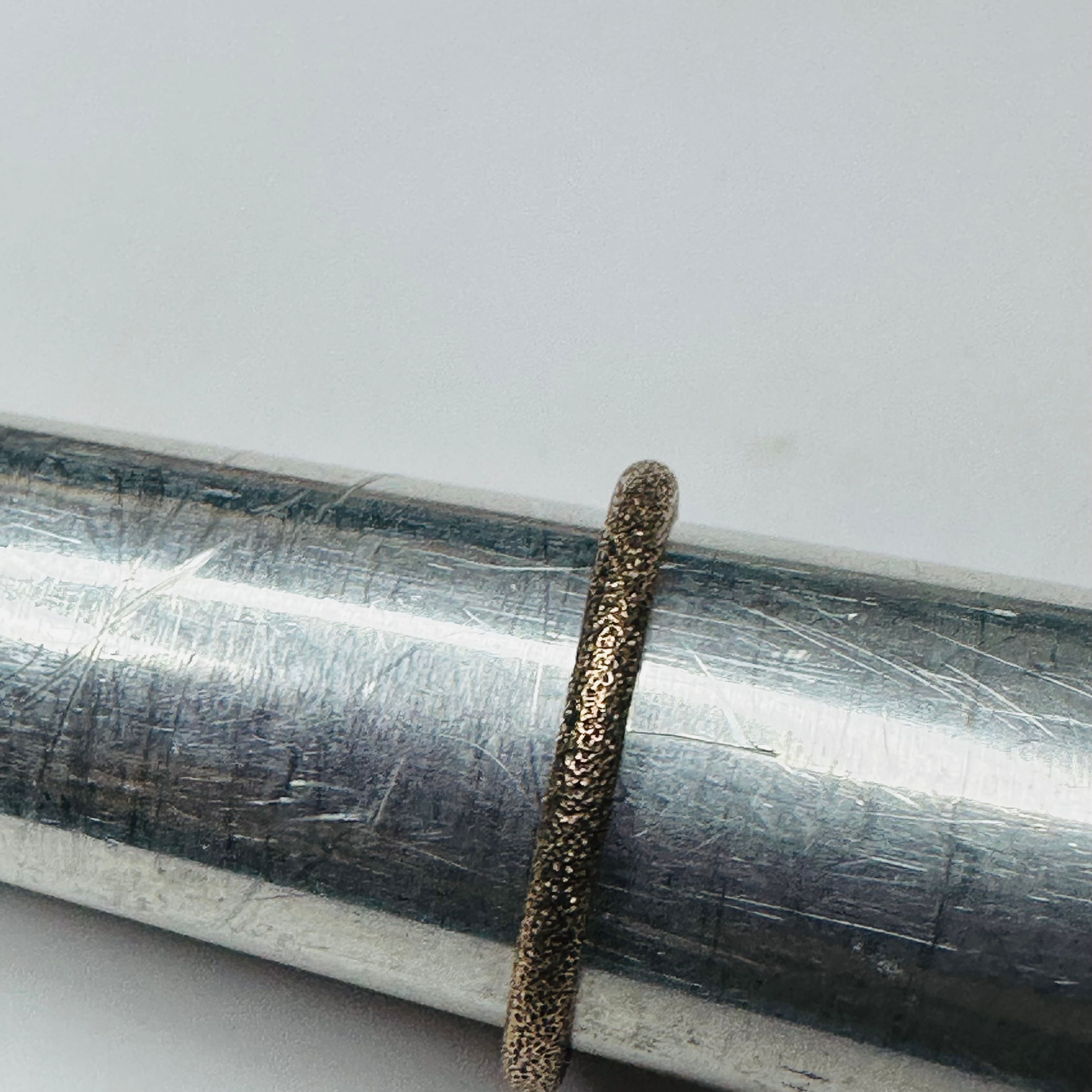 Textured Italian Sterling Silver Circle ring size S