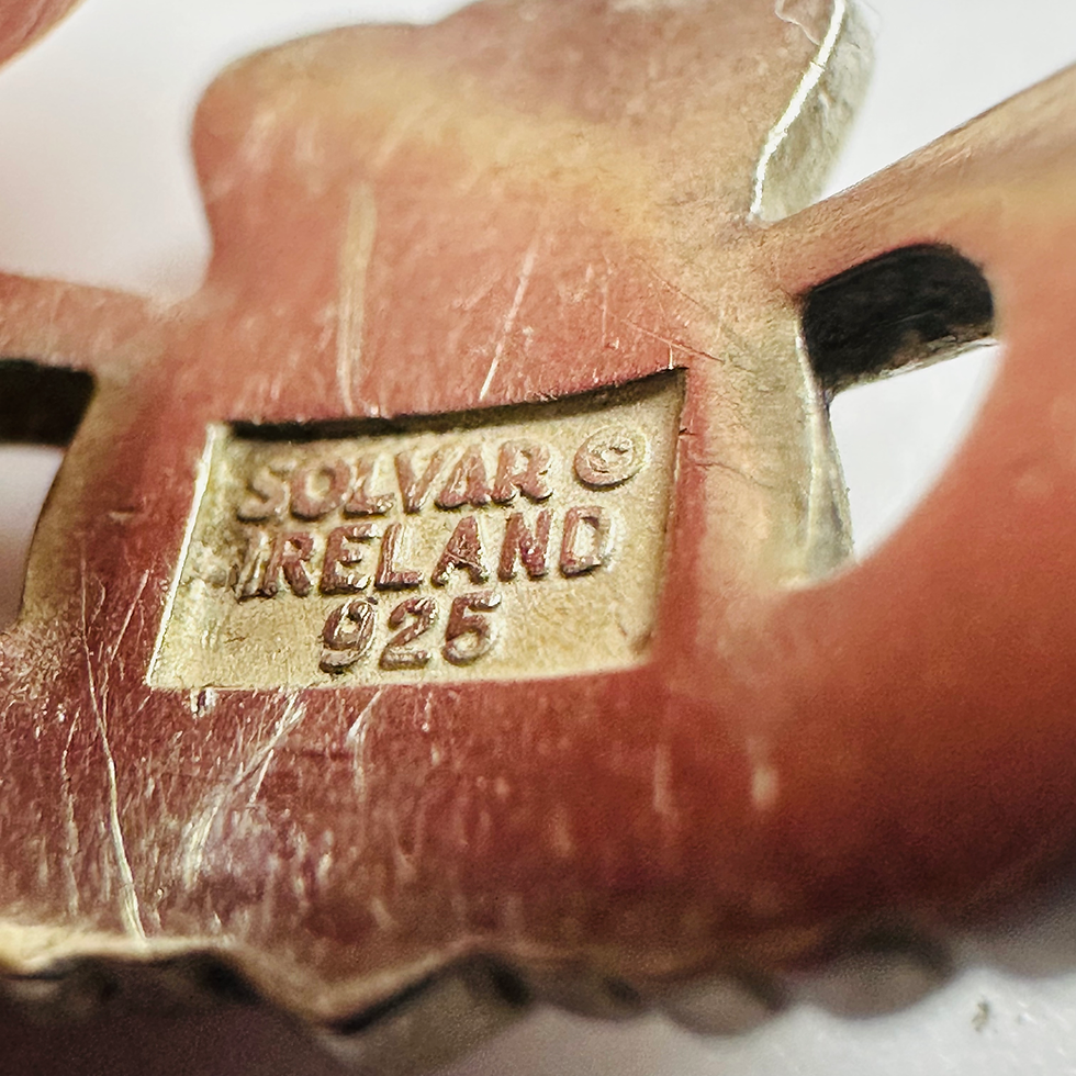 Thumbnail: Sterling silver Solver Ireland claudagh ring size P