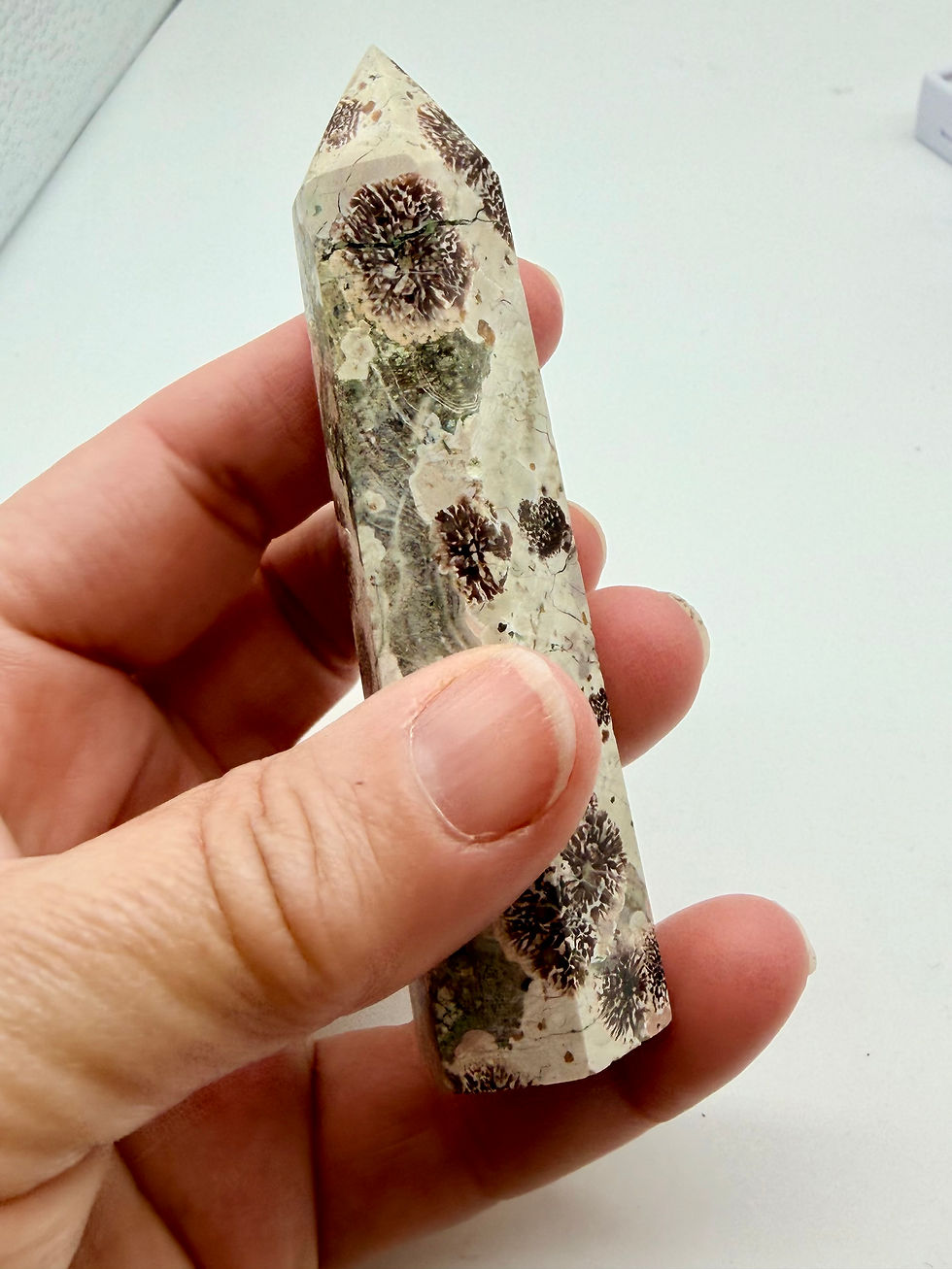 Thumbnail: Cherry Blossom Jasper Tower 9.5cm