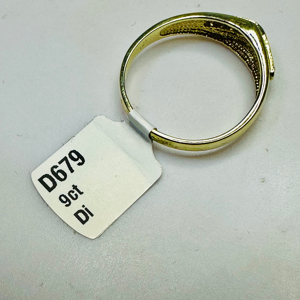 Thumbnail: NEW 9ct Diamond and Gold Ring Size P 1/2