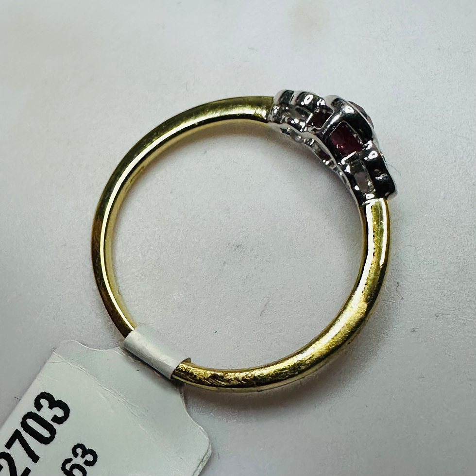 Thumbnail: NEW 18ct Ruby and Diamond Ring Size N