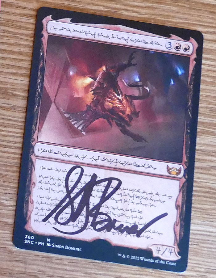 Thumbnail: Urabrask (Phyrexian) & marker sketch on reverse