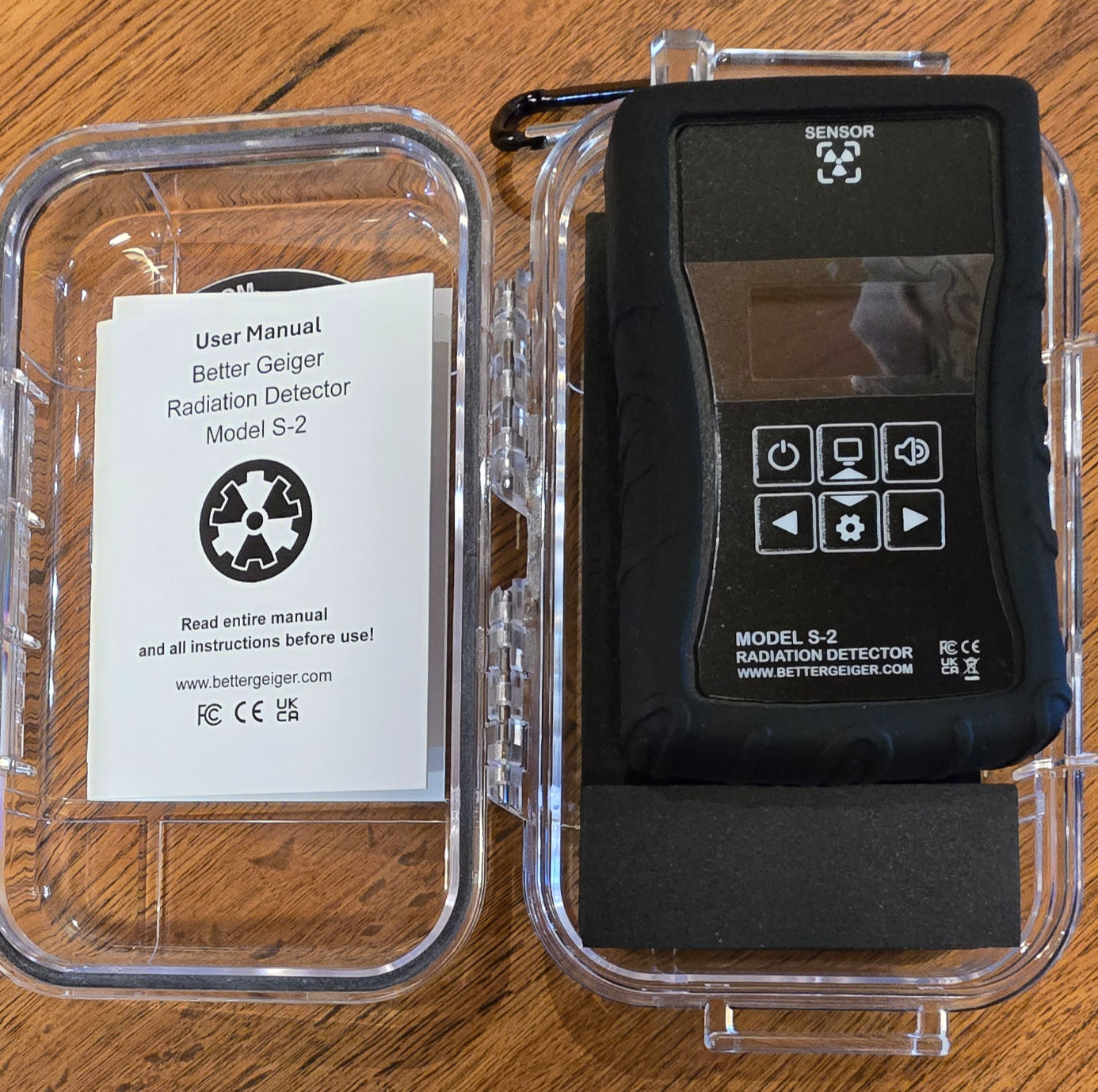 Better Geiger S-2 radiation detector w/waterproof case