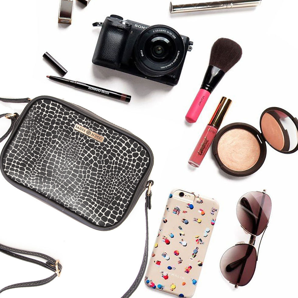 Miniatura: Women's Classic Boxy Sling Bag/Cross-body Bags-Alligator Print