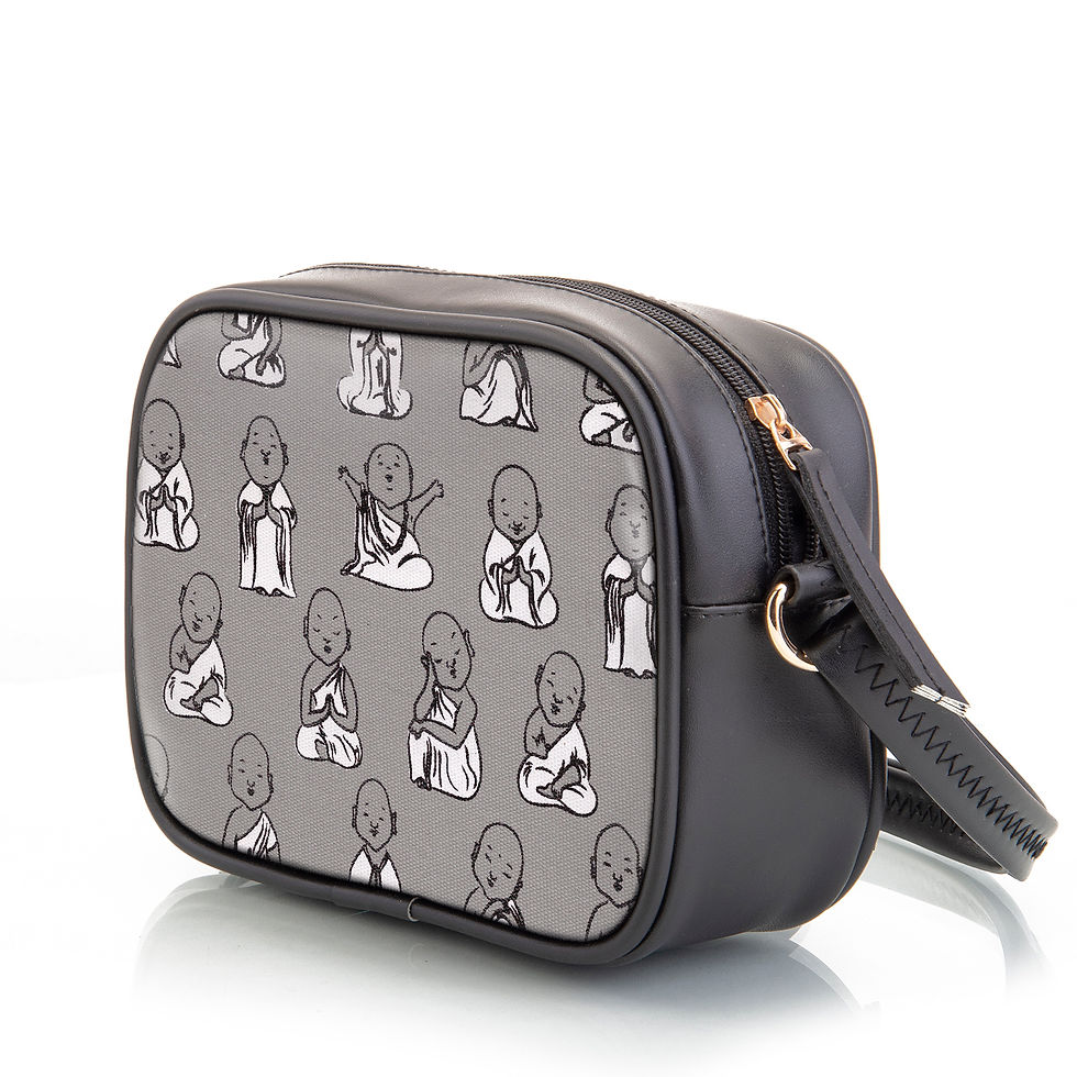 Miniatura: Cross Body Sling Bag | Sling handbag- Cute Monk Design Print