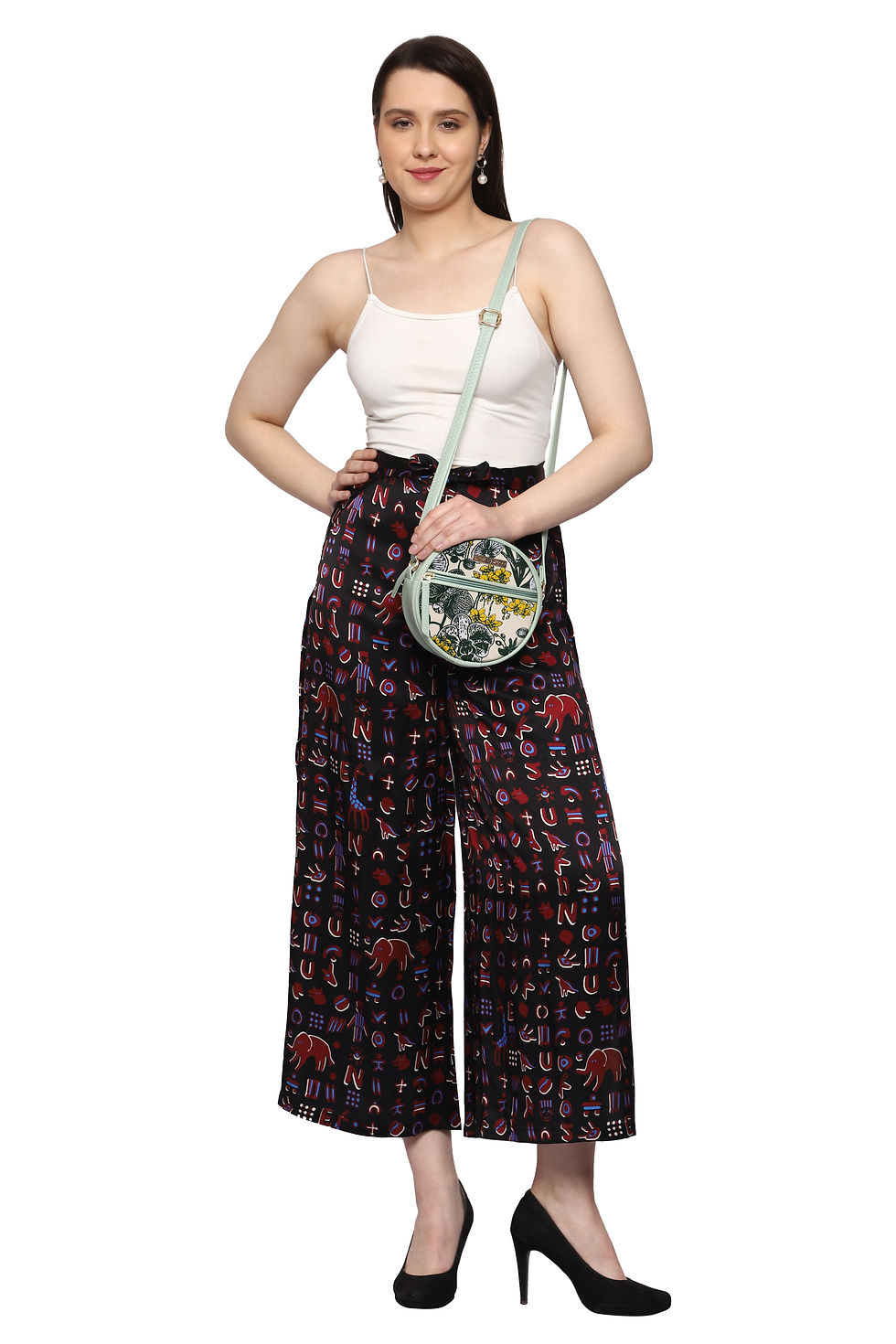 サムネイル： Sacci Mucci Girls printed Cross-body Bag Vegan Leather Kids Sling Bag wi