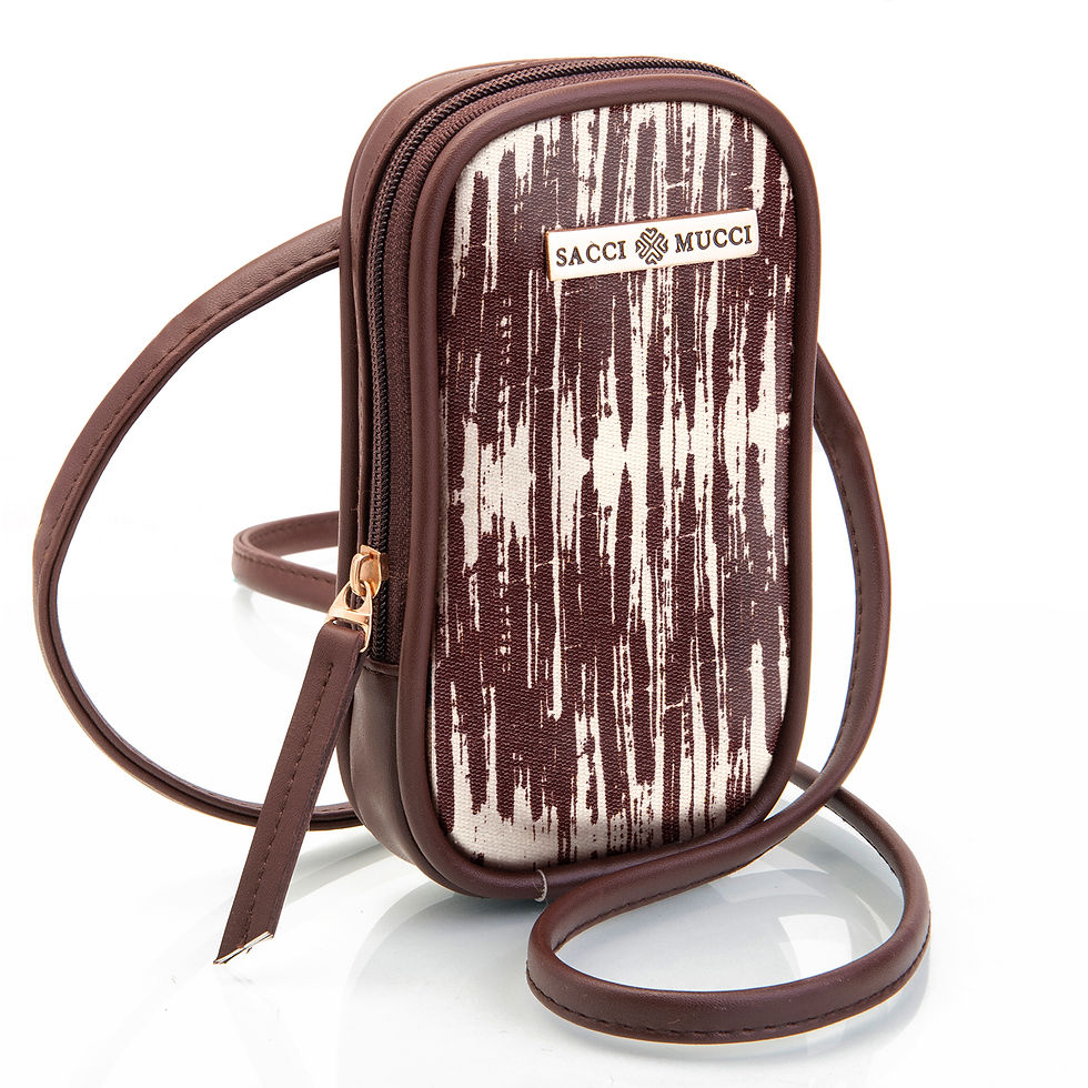 Mobile Pouch Sling/Cross-body Bag-Bamboo Tie Dye