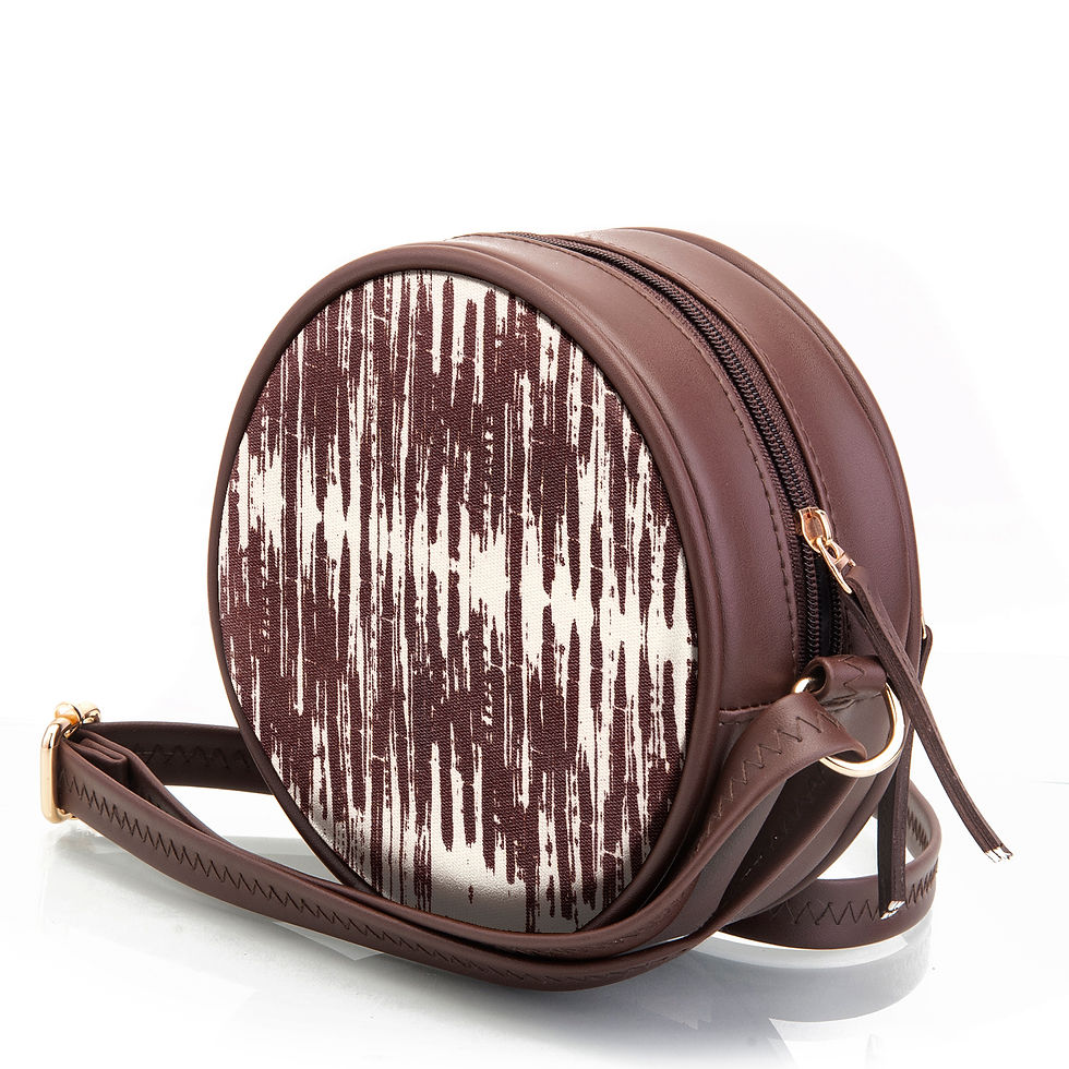 Miniature : Women's Full Moon Classic Round Sling Bag/Cross-body Bags-Bamboo Tie Dye