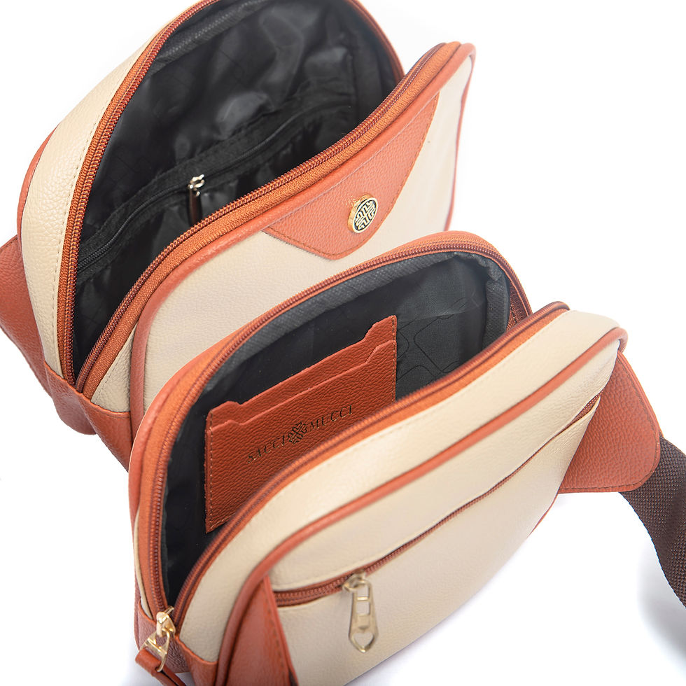 Thumbnail: Metromucci Faux Leather Belt Bag, Adjustable Strap, Fashion Waist Pack