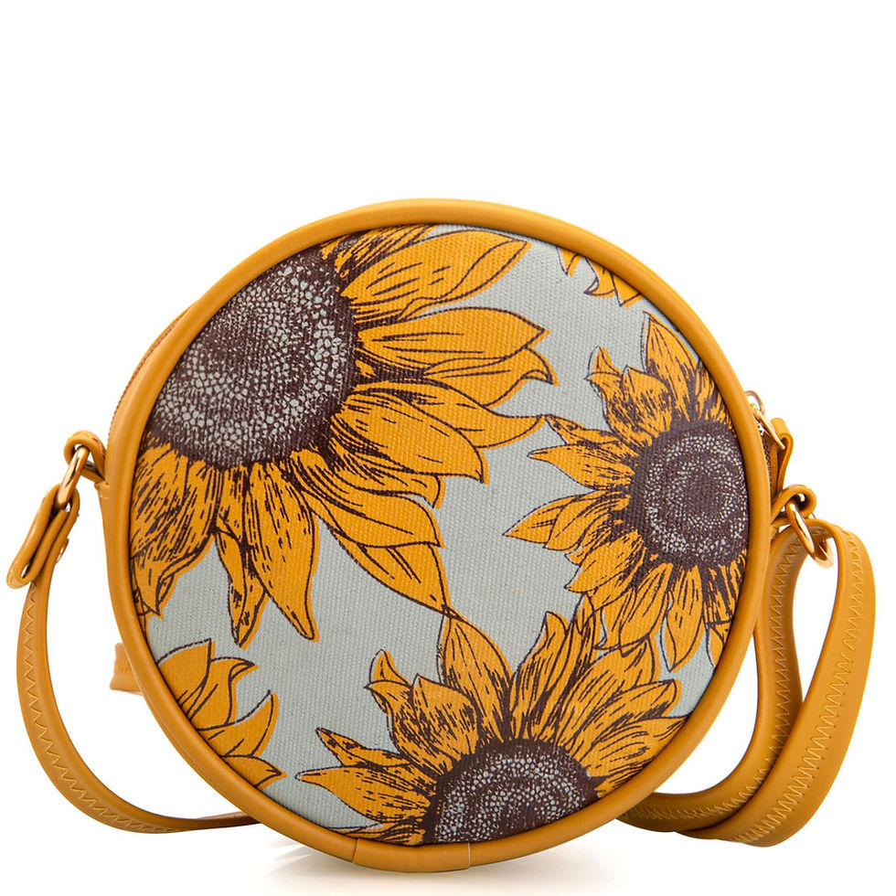 Thumbnail: Women's Full Moon Round Sling Bag/Cross-body Bags-Sunflower