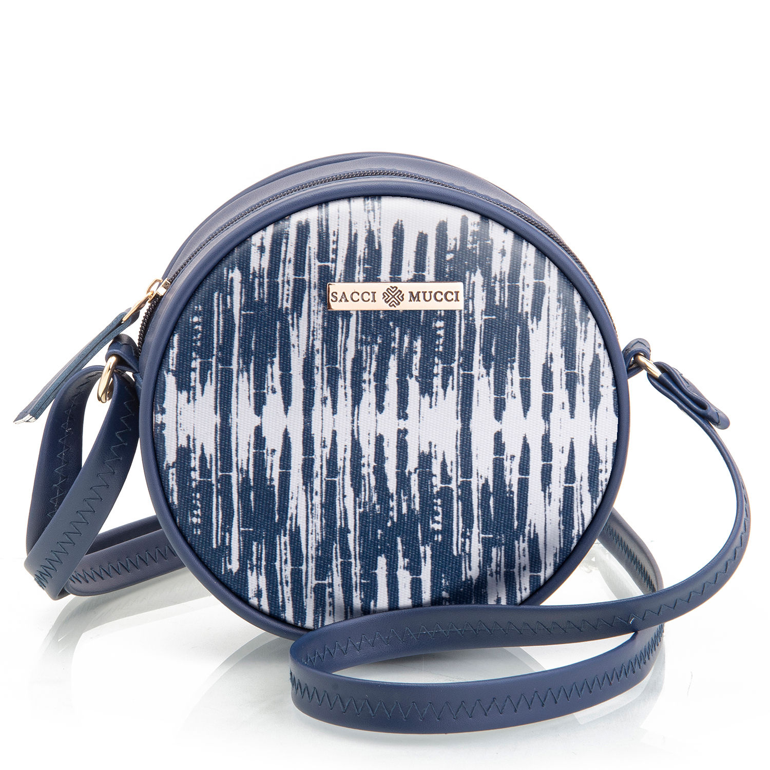 Women's Full Moon Classic Round Sling Bag/Cross-body Bags-Bamboo Tie Dye