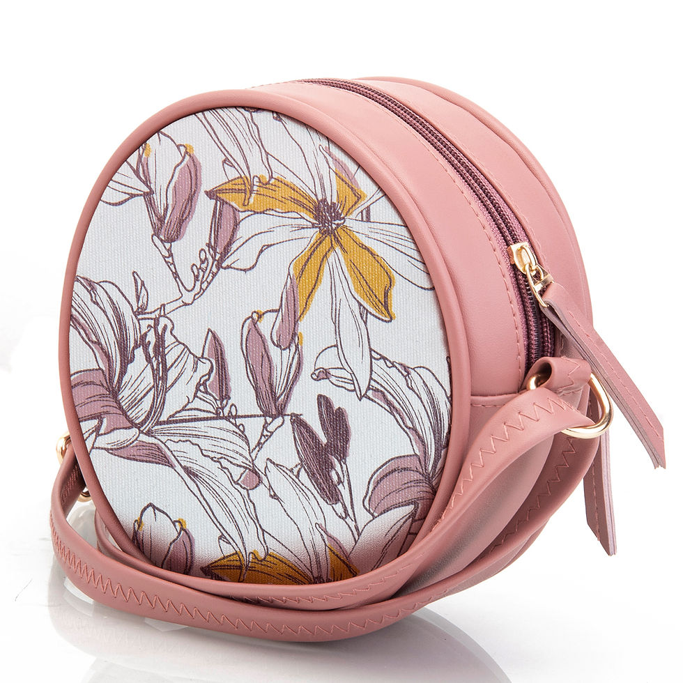 Miniatura: Women's Full Moon Round Sling Bag/Cross-body Bags-Magnolia