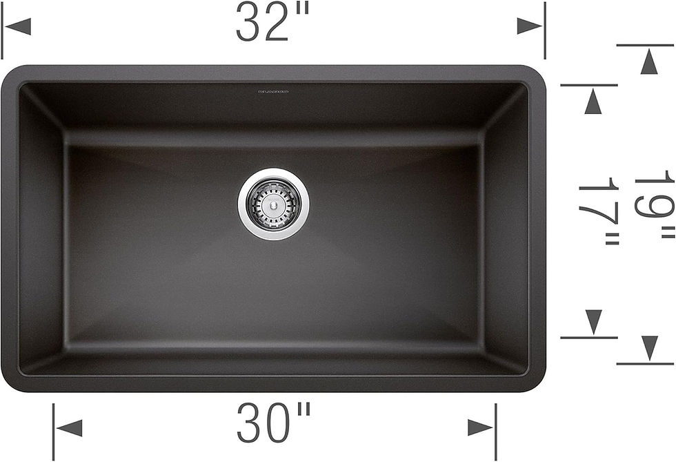 Thumbnail: BLANCO, Anthracite 440149 PRECIS SILGRANIT Super Single Undermount Kitchen Sink,