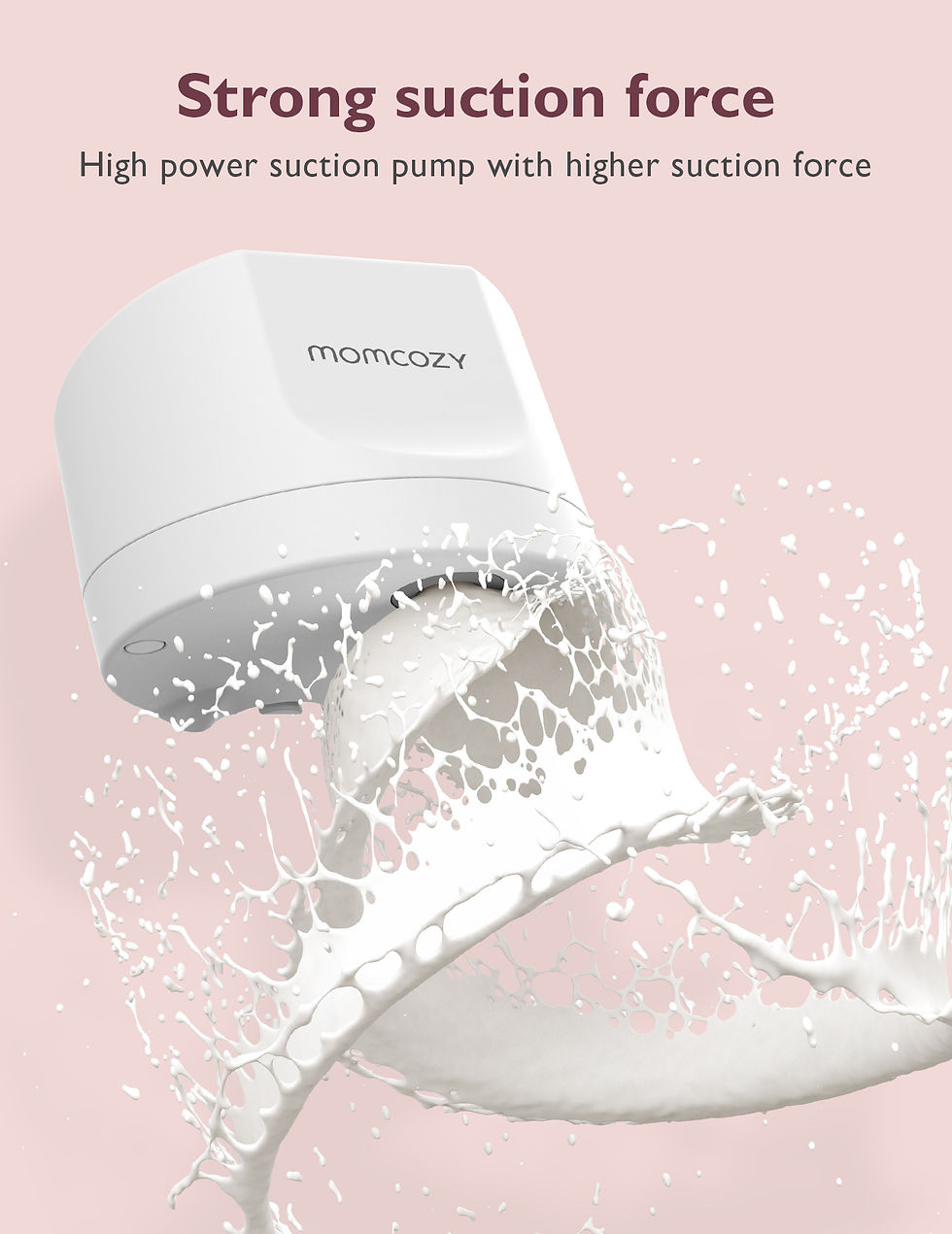 Miniatură: Pompa de san Portabila SINGLE- MOMCOZY S12 Pro Maxima Eficacitate - Alb Roz 1 bu