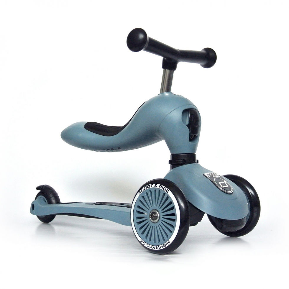 Miniatură: Scoot & Ride, Trotineta copii cu sezut, transformabila 2in1, Steel