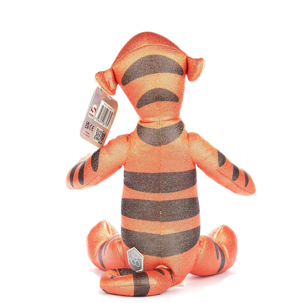 Miniatură: Disney 100 - Plus cu sclipici si sunete, Tigger, 28 cm