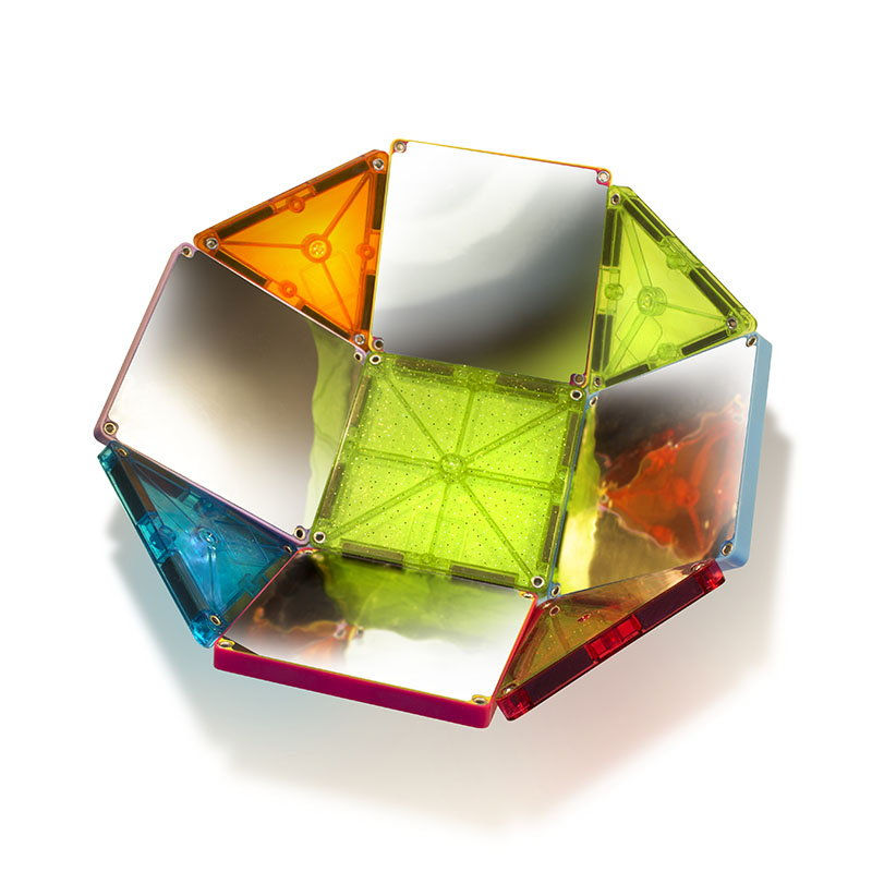Miniatură: Magna-Tiles Stardust cu sclipici si oglinzi (15 piese)