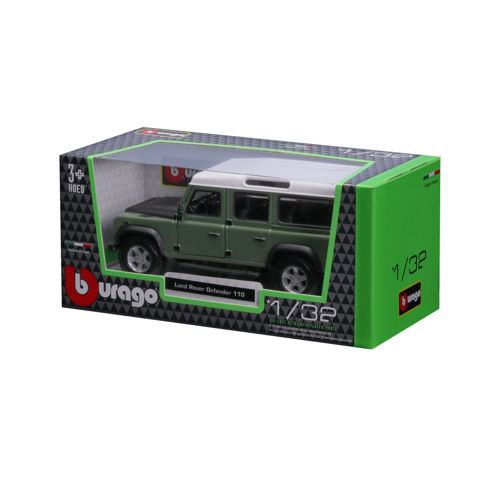 Miniatură: Macheta masinuta Bburago scara 1/32 Lamd Rover Defender 110 Verde 43100-43029