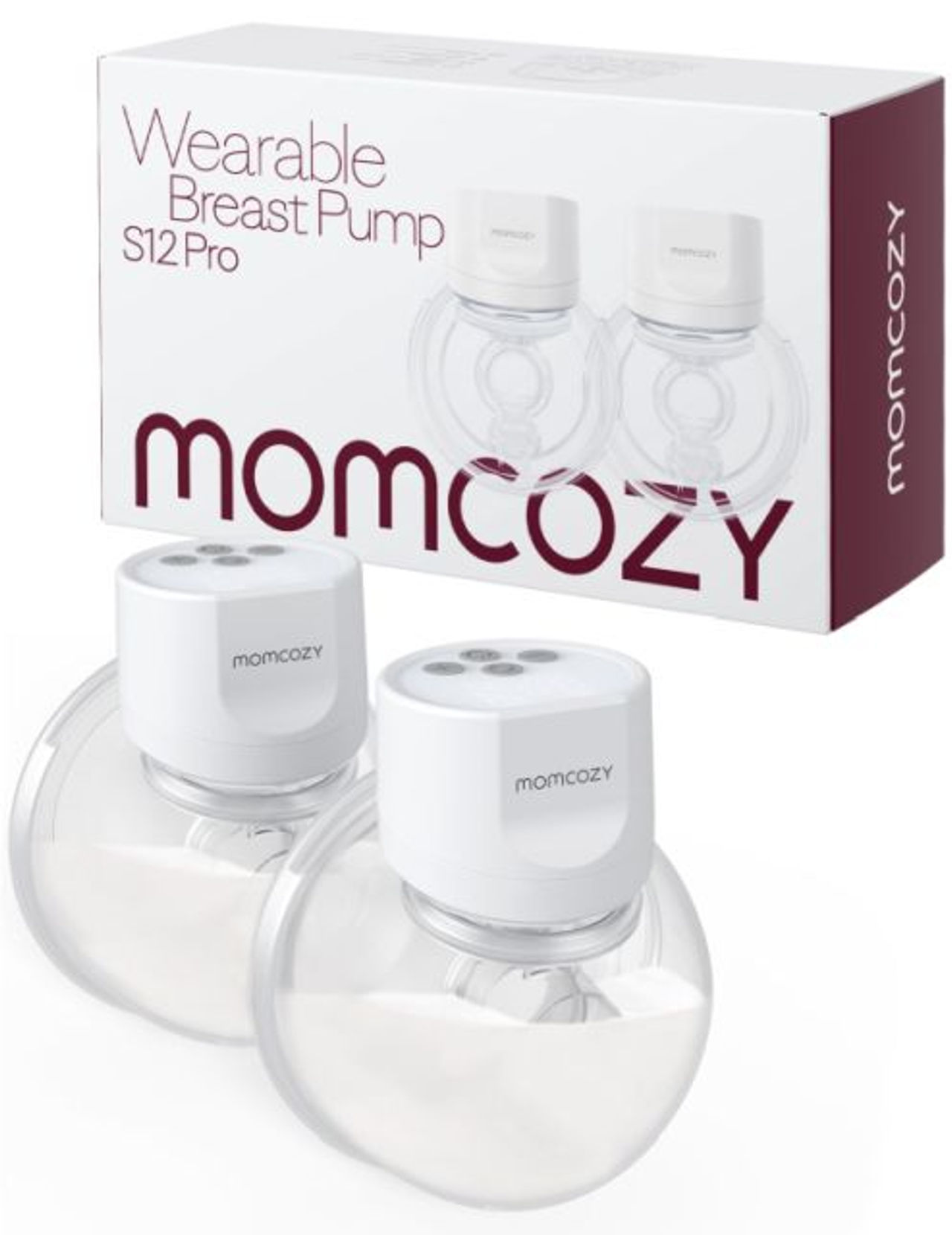 Pompa de san Portabila DUBLA - MOMCOZY S12 Pro Maxima Eficacitate - Alb 2 buc