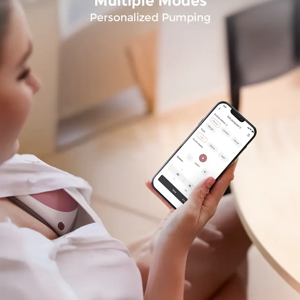 Miniatură: Pompa de san Portabila DUBLA- MOMCOZY MOBILE FLOW M9 Maxima Eficacitate Control