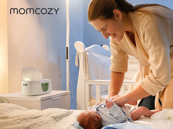 Miniatură: Incalzitor si dispenser servetele umede Momcozy capacitate mare lumina reglabila