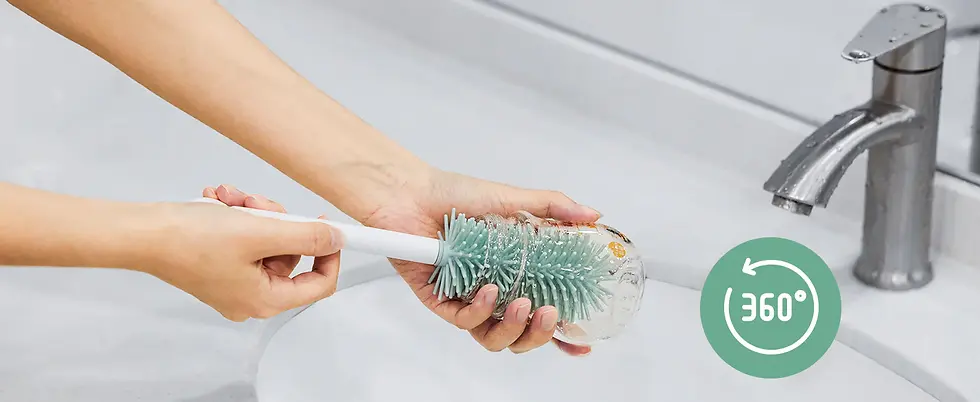 Miniatură: Kit Perii si uscator mobil Green 7 in 1 - Momcozy