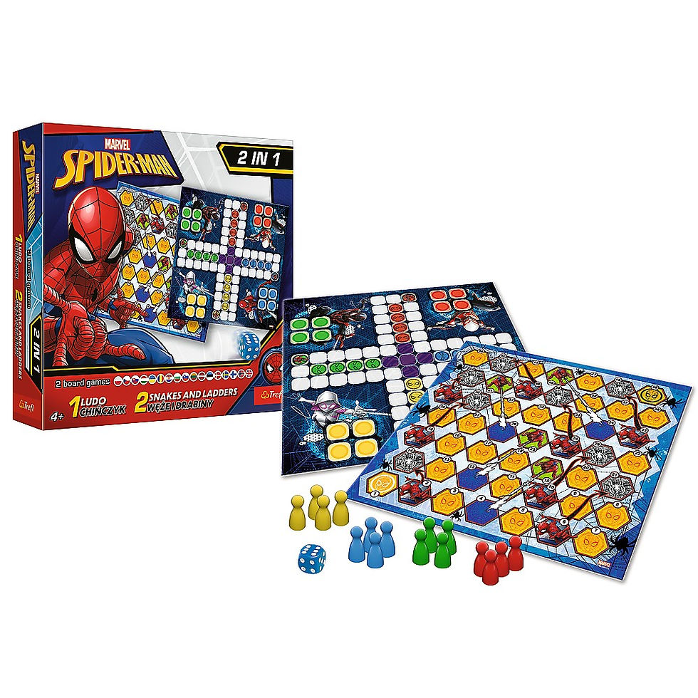 Miniatură: JOC SPIDERMAN 2IN1 LUDO SI SERPISORI SCARI