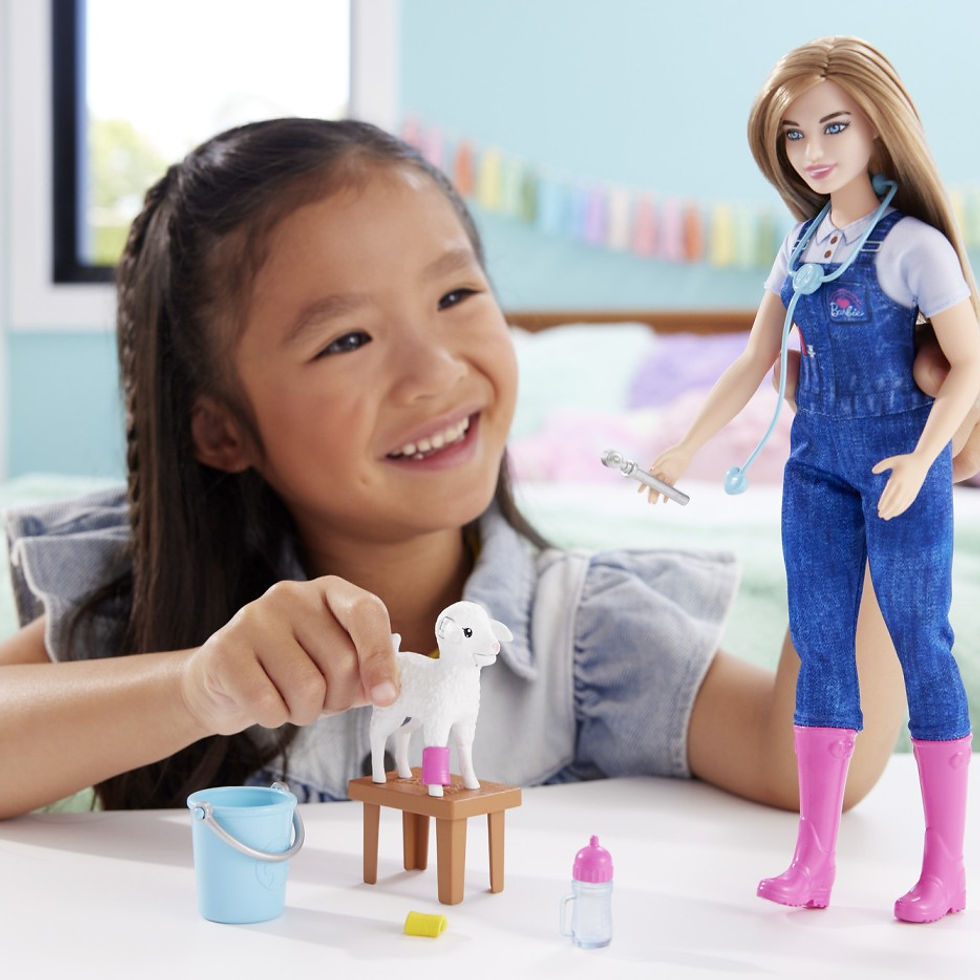Miniatură: BARBIE PAPUSA BARBIE YOU CAN BE MEDIC VETERINAR