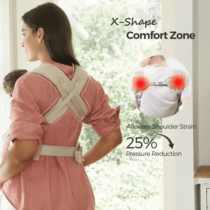 Miniatură: Marsupiu ERGONOMIC WeeSnug  pentru nou-nascut 0-12  luni  3-11 KG Bej MOMCOZY