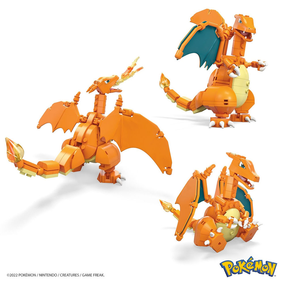 Miniatură: POKEMON MEGA CONSTRUX CHARIZARD DRACAUFEU GLURAK
