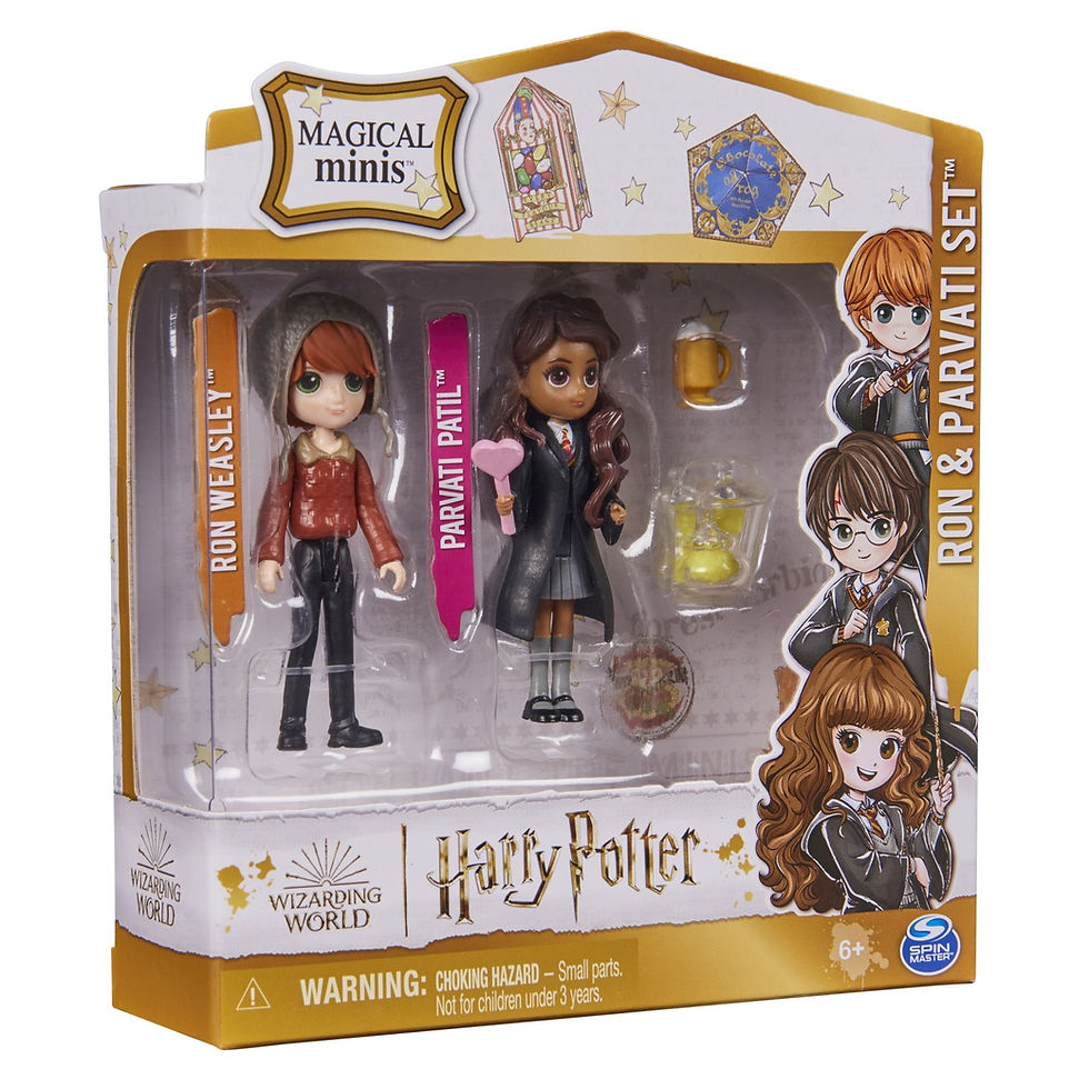 Miniatură: HARRY POTTER WIZARDING WORLD MAGICAL MINIS SET 2 FIGURINE RON SI PARVATI