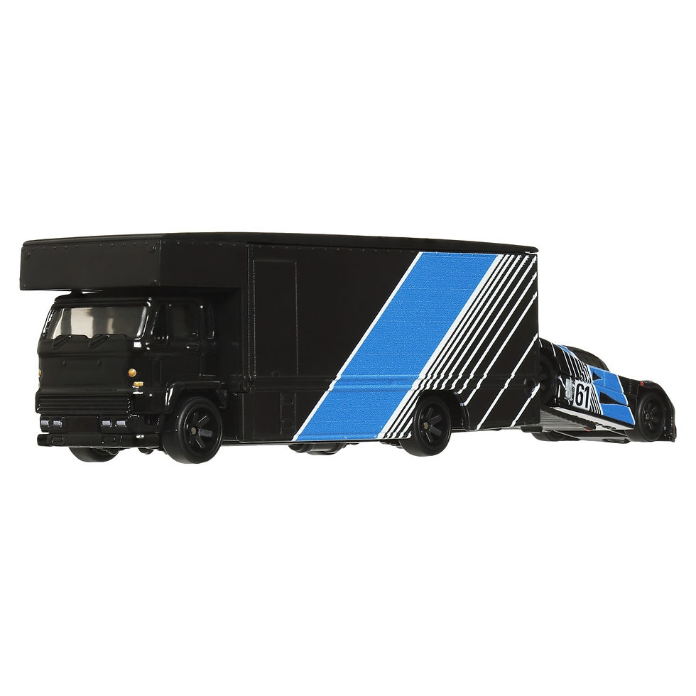 Miniatură: HOT WHEELS TRANSPORTATOR SAUBER MERCEDES C9 CU MASINUTA FLEET FLYER SCARA 1:64