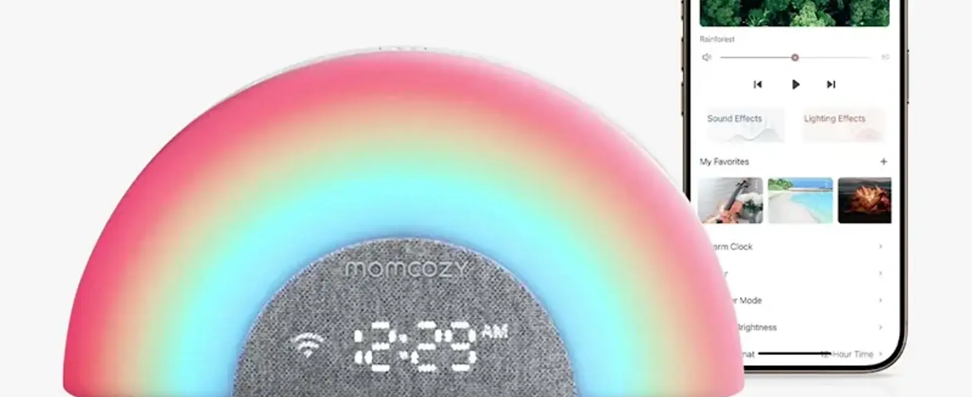 Lampa DreamSync Smart cu sunete si muzica Wireless Mobil - Rainbow Light & A