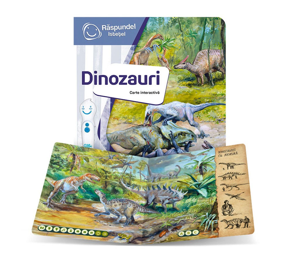 Miniatură: Pachet Raspundel Istetel, creion si carte interactiva "Dinozauri"