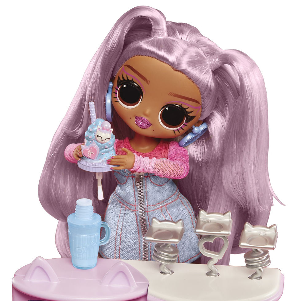 Miniatură: L.O.L. SURPRISE! OMG SWEET NAILS KITTY K CAFÉ SET PAPUSA CU ACCESORII