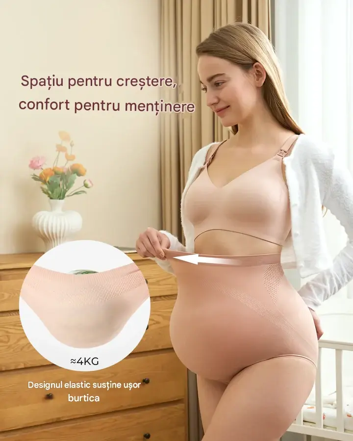 Miniatură: Set 3 Chiloti SoftGravide Supercomozi cu talie inalta pentru suport abdominal -