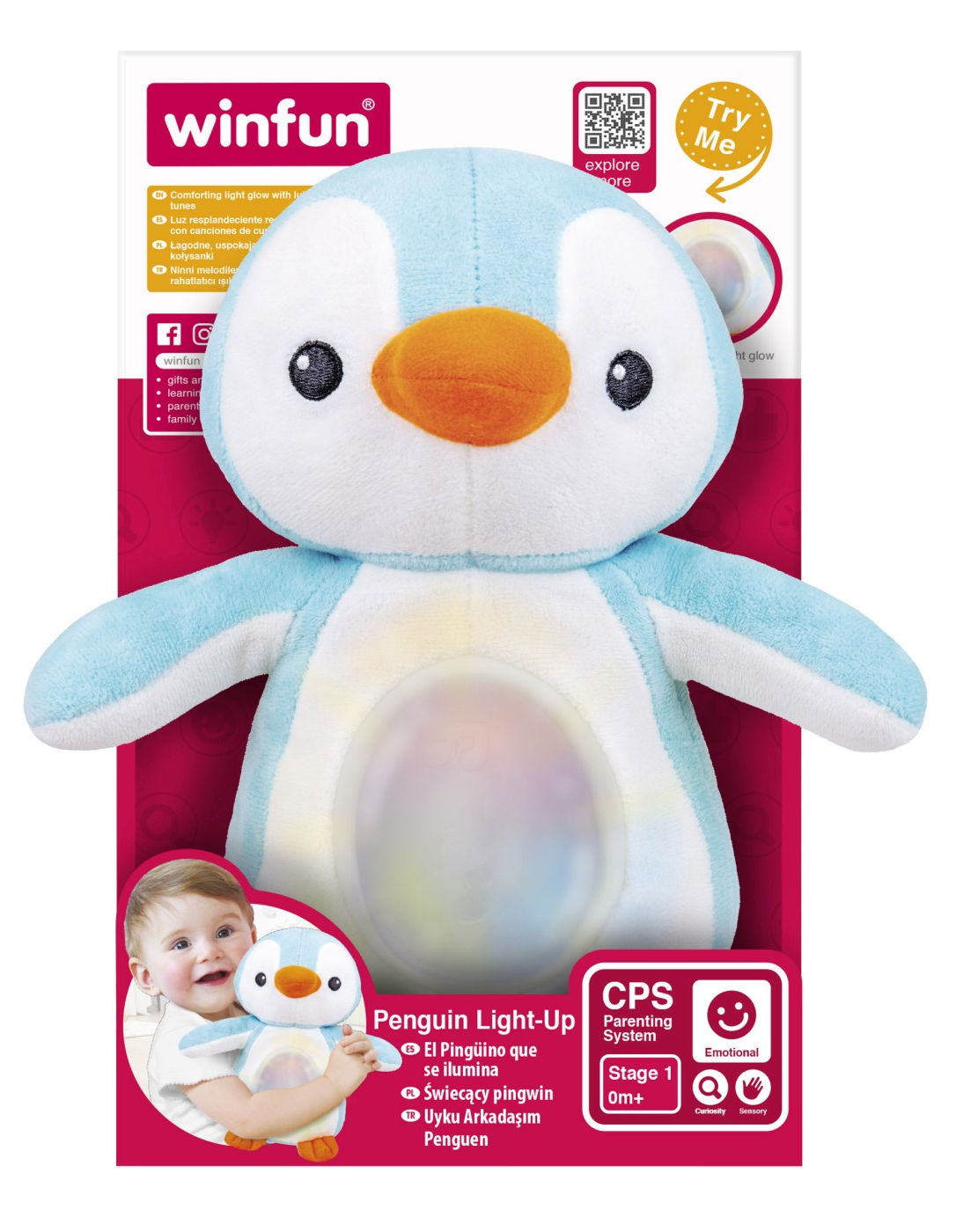 WINFUN JUCARIE PINGUIN ALBASTRU CU SUNETE SI LUMINI