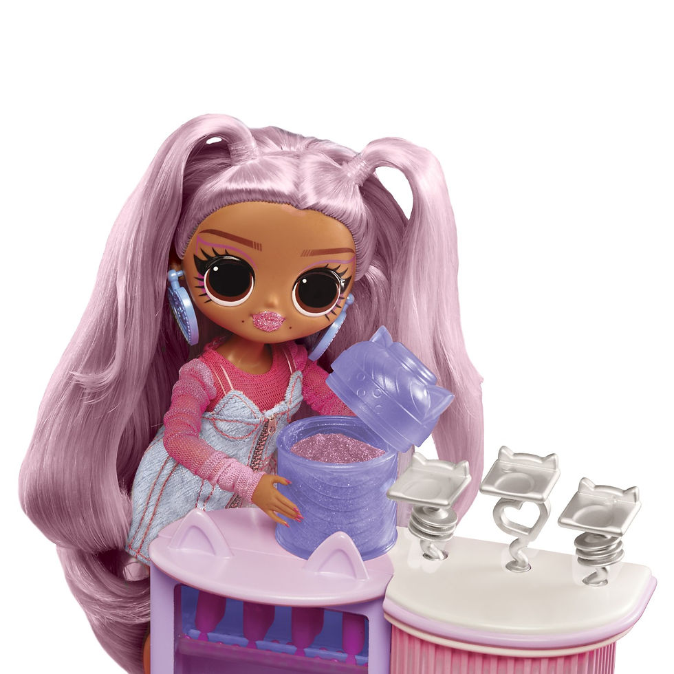 Miniatură: L.O.L. SURPRISE! OMG SWEET NAILS KITTY K CAFÉ SET PAPUSA CU ACCESORII