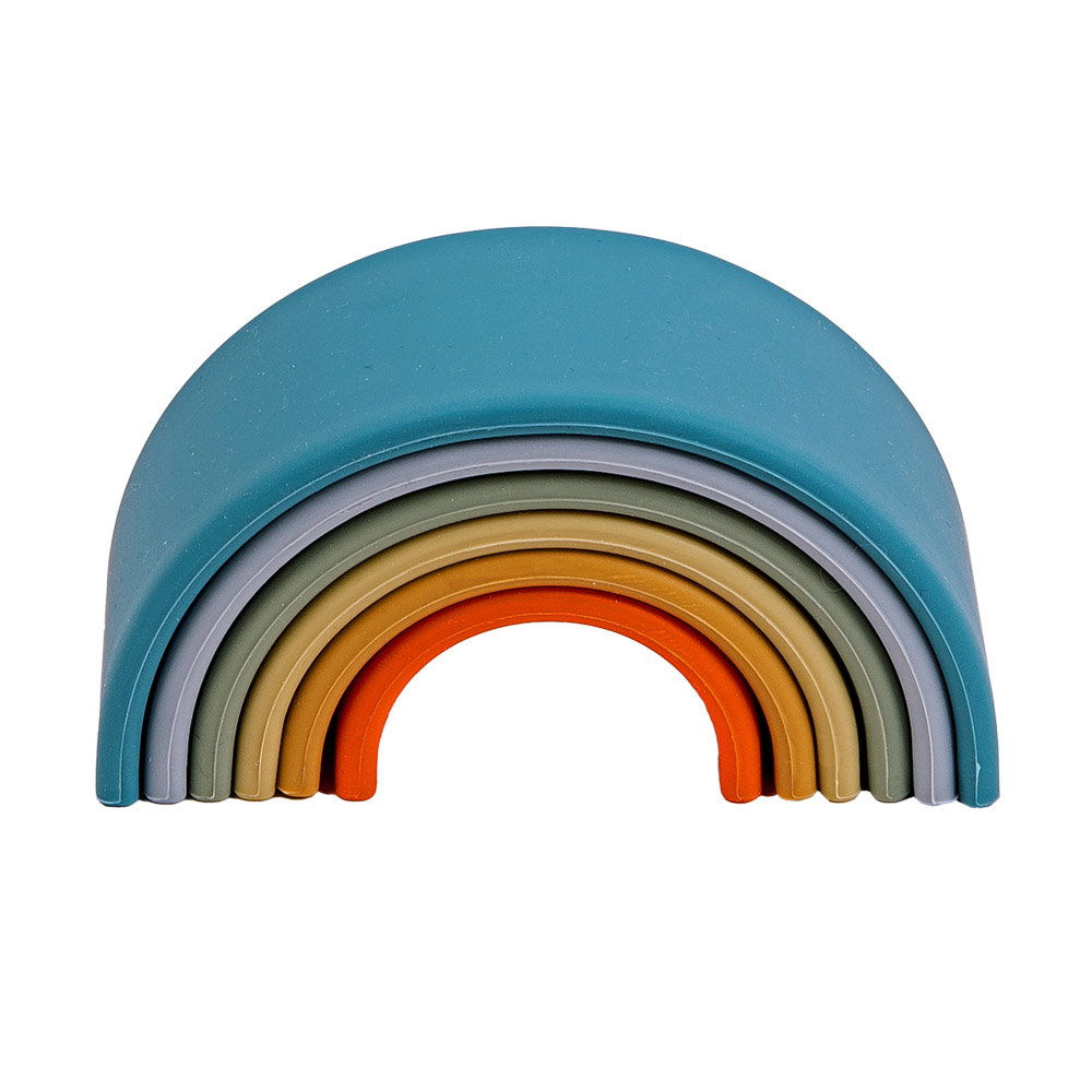 Rainbow, joc montessori de stivuire, 6 piese, nature