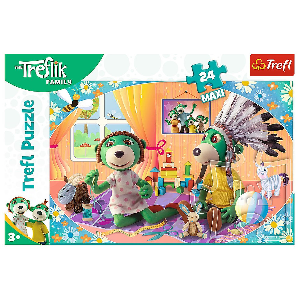 Miniatură: PUZZLE TREFL 24 MAXI TREFLIK FAMILIA FERICITA