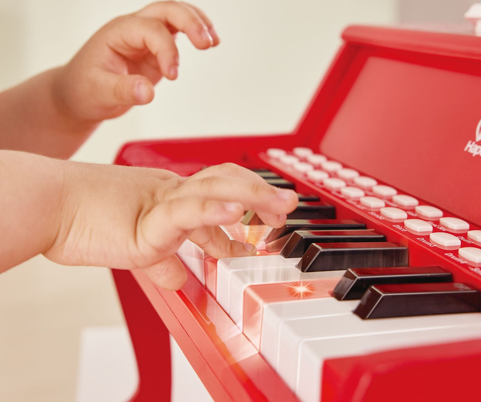 Miniatură: HAPE PIAN ELECTRONIC ROSU CU LUMINI