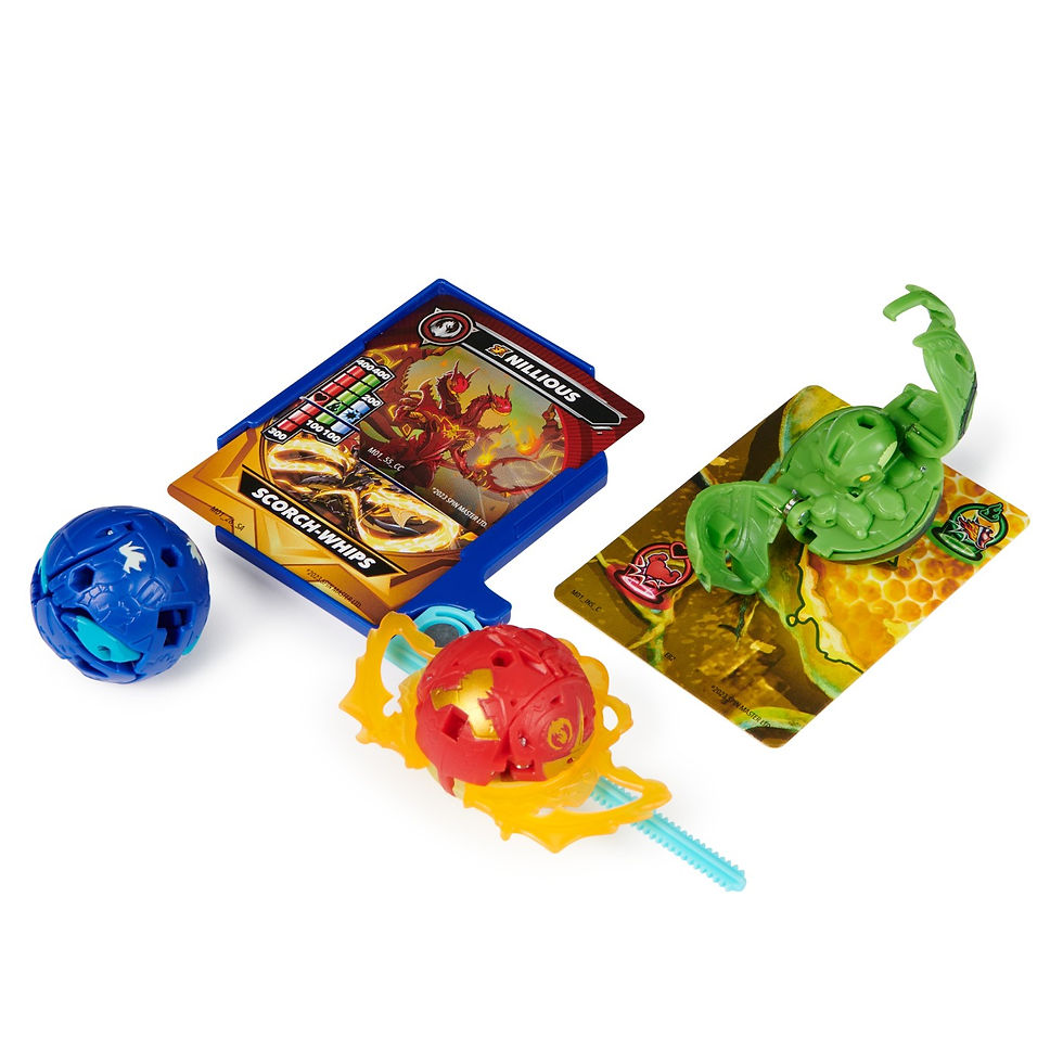 Miniatură: BAKUGAN SET DE LUPTA NILLIOUS, MANTID, BRUISER, OCTOGAN SI TROX