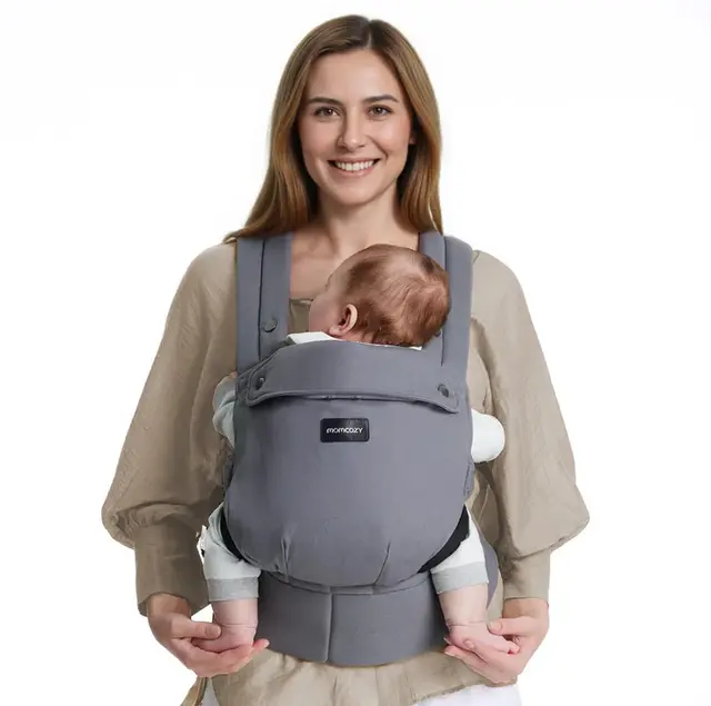 Marsupiu ERGONOMIC PureHug Cozy si Usor - Gri MOMCOZY