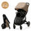 Miniatură: CARUCIOR SPORT, ULTRA COMPACT, KINDERKRAFT MITZY, 0-22 KG, LINEN BEIGE