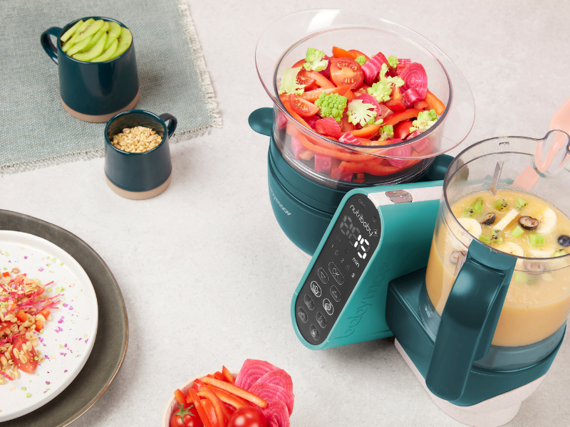 Miniatură: Babymoov - Robot multifunctional Nutribaby + 6 in 1 Opal Green garantie pe viata