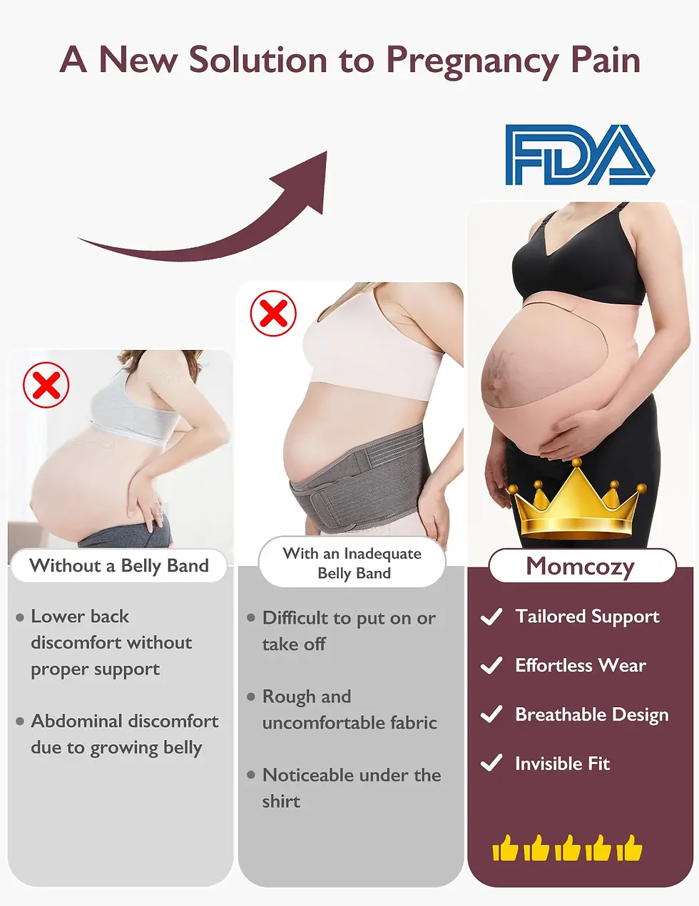 Miniatură: Centura susținerea greutății abdominala pentru gravide -BumpEase - Momcozy Ergon
