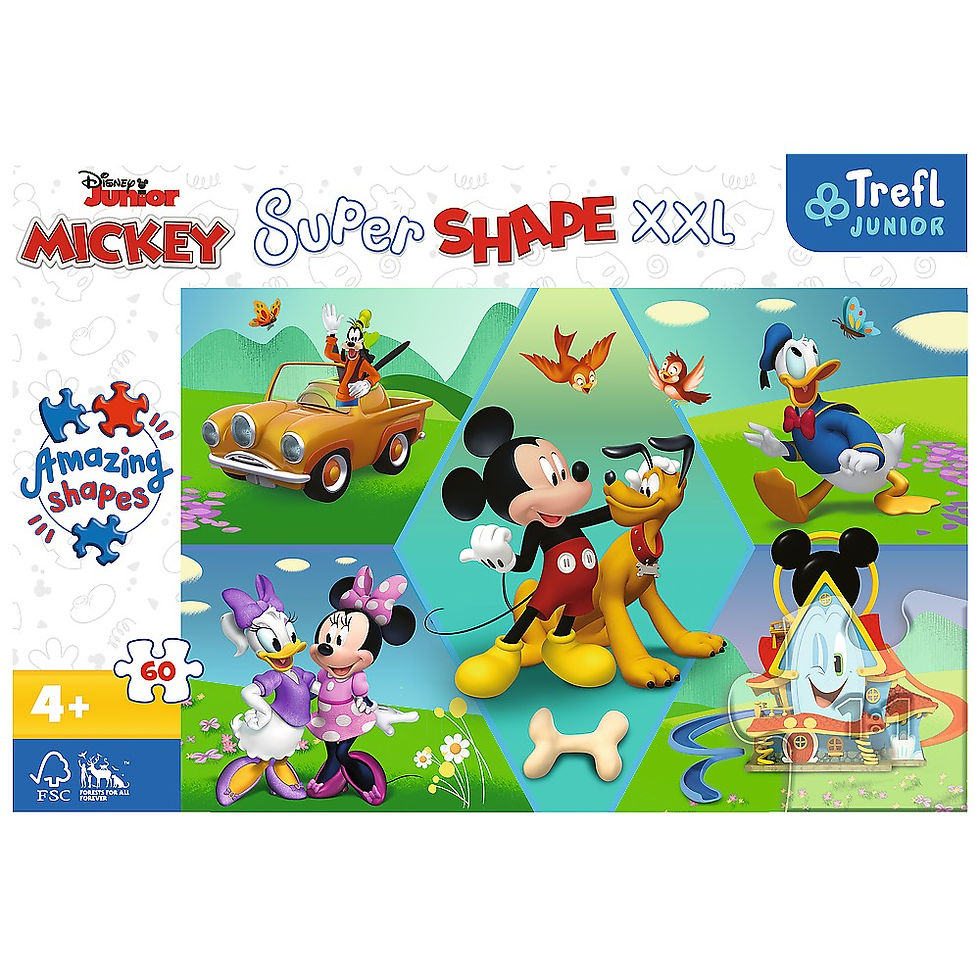 Miniatură: PUZZLE TREFL PRIMO SUPER SHAPE XXL 60 DISNEY MICKEY AMUZANTUL