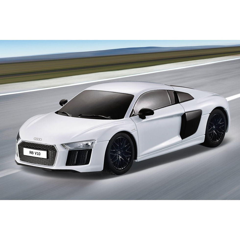 Miniatură: MASINA CU TELECOMANDA AUDI R8 ALB CU SCARA 1 LA 24