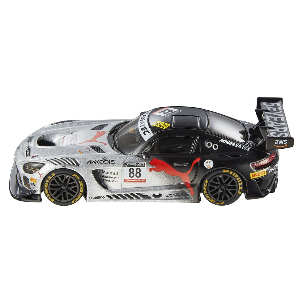 Miniatură: HOT WHEELS PREMIUM REAL RIDERS MASINUTA METALICA MERCEDES AMG GT3 SCARA 1:43